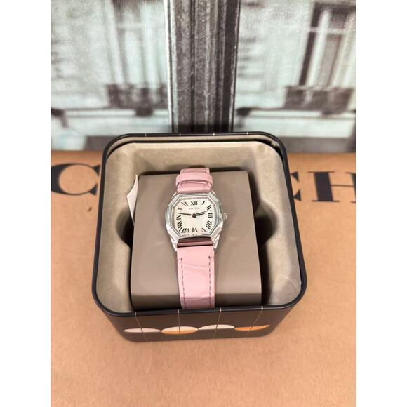 Fossil ES5406 Harlow Three-Hand Light Pink Leather Watch - Picture 1 of 6